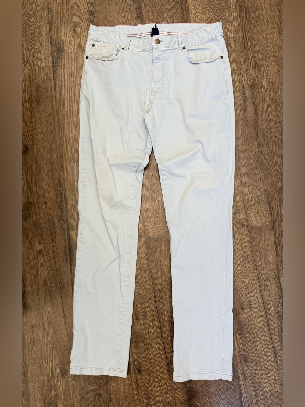Johnnie O Men’s Light Blue Straight Leg Cotton Pants Size 33 X 34